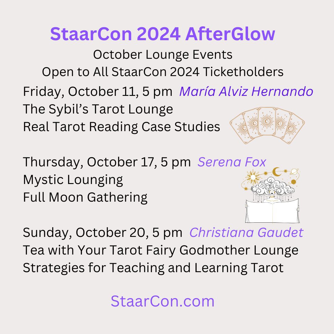 StaarCon 2024 AfterGlow Lounge Events for October.