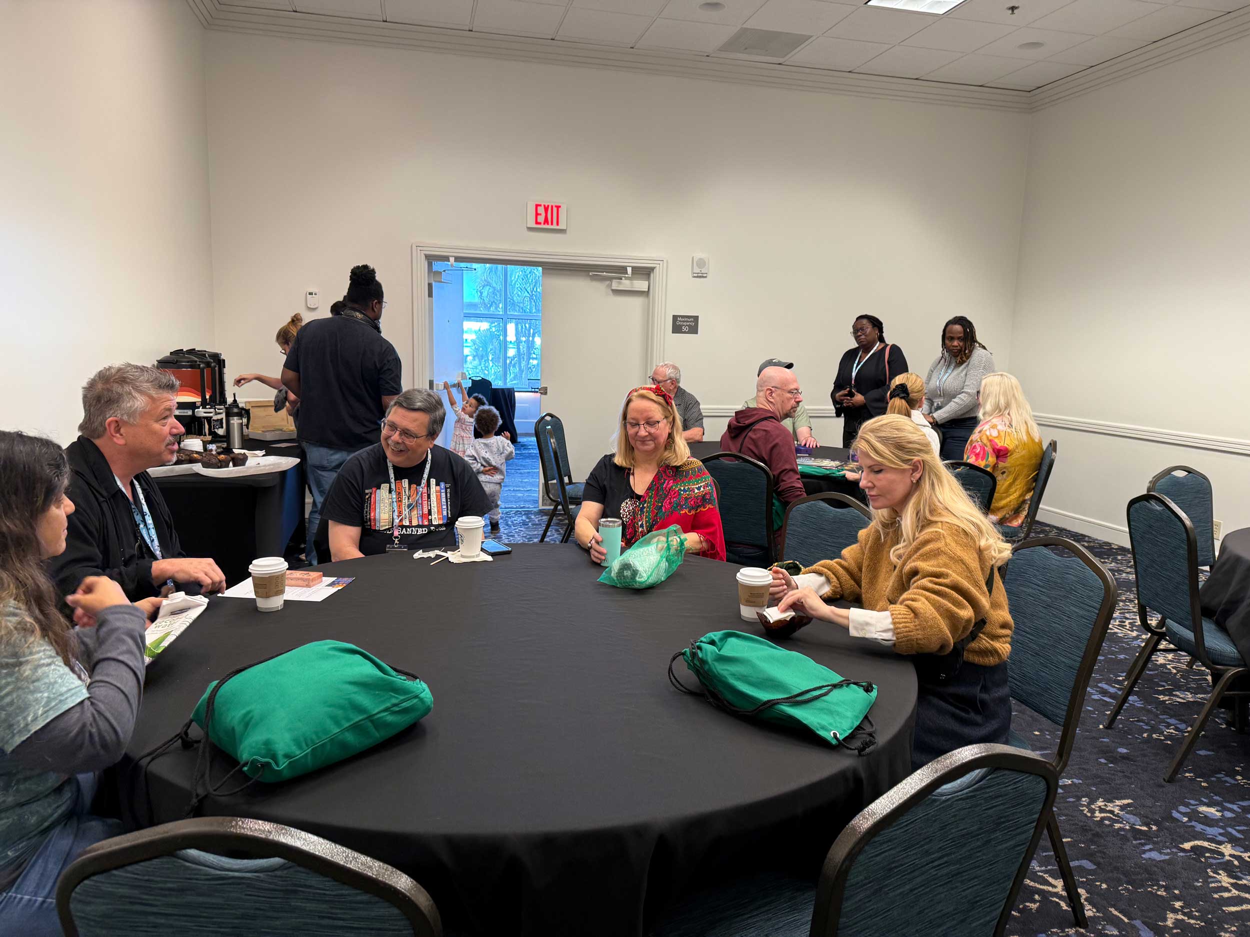 A coffee break sponsored by Weiser Books at StaarCon 5.