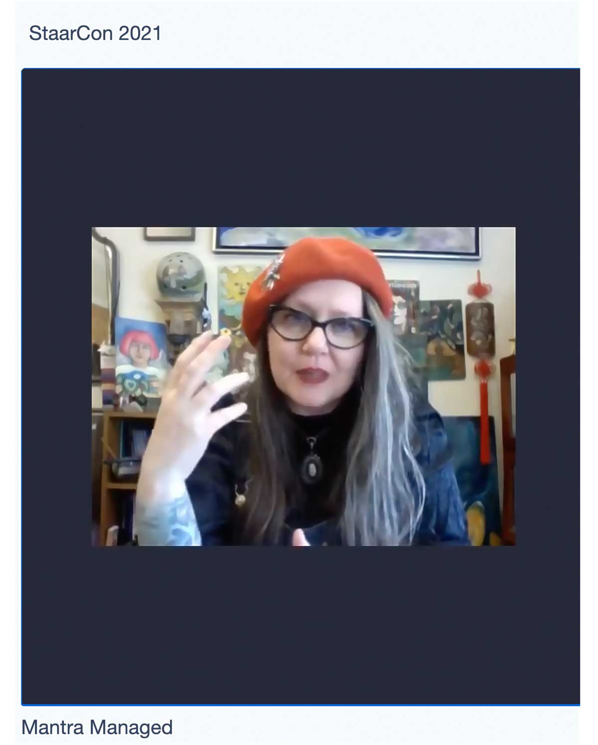 StaarCon AfterGlow presenter and deck author Kristine Gorman.