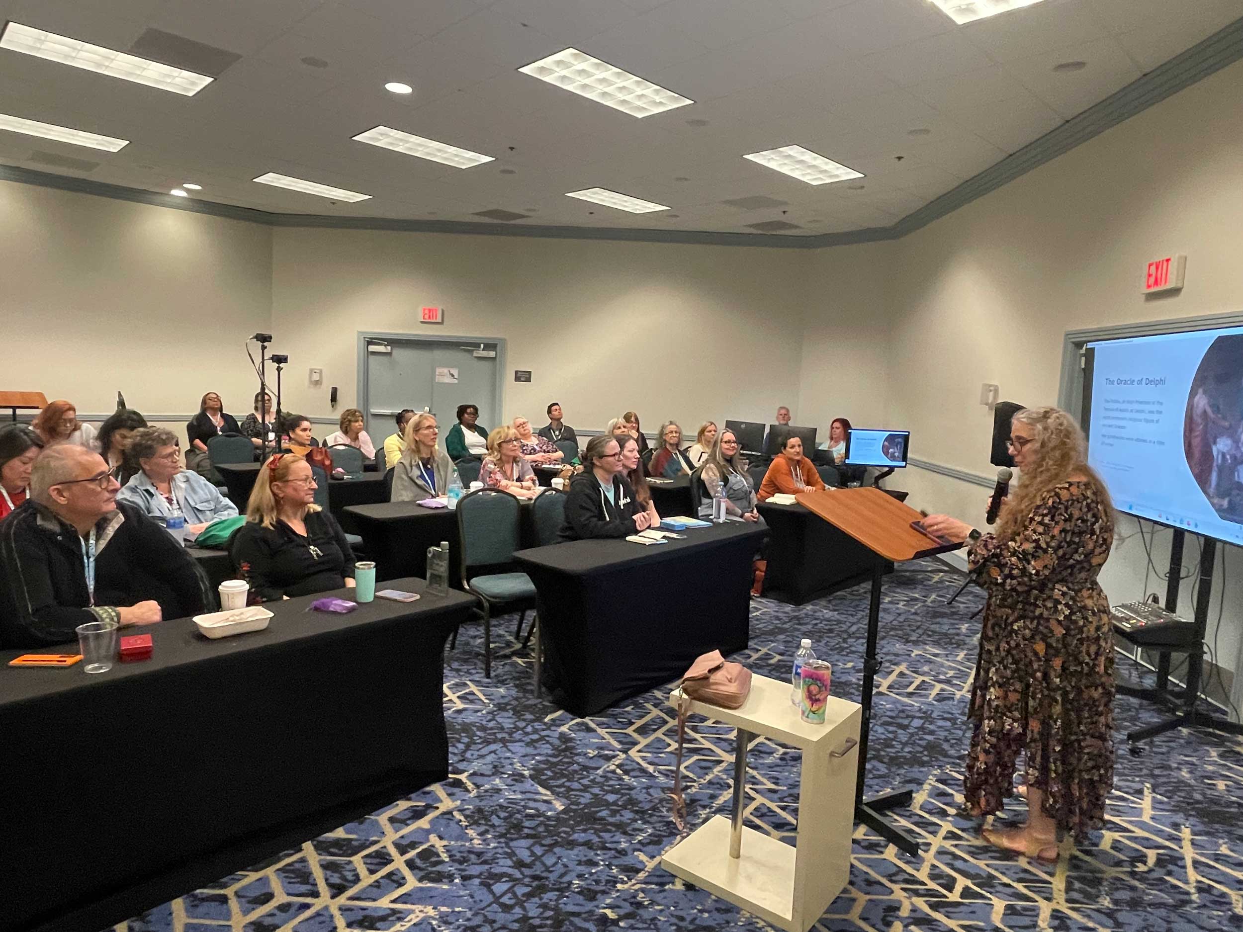 Christiana Gaudet speaking at StaarCon 5.