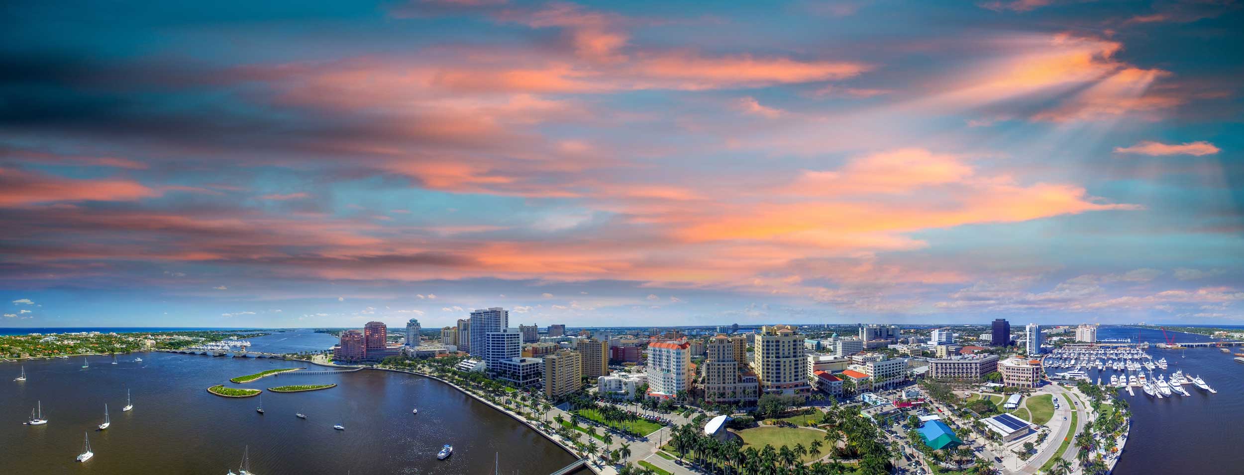 Aerial view of West Palm Beach, Florida