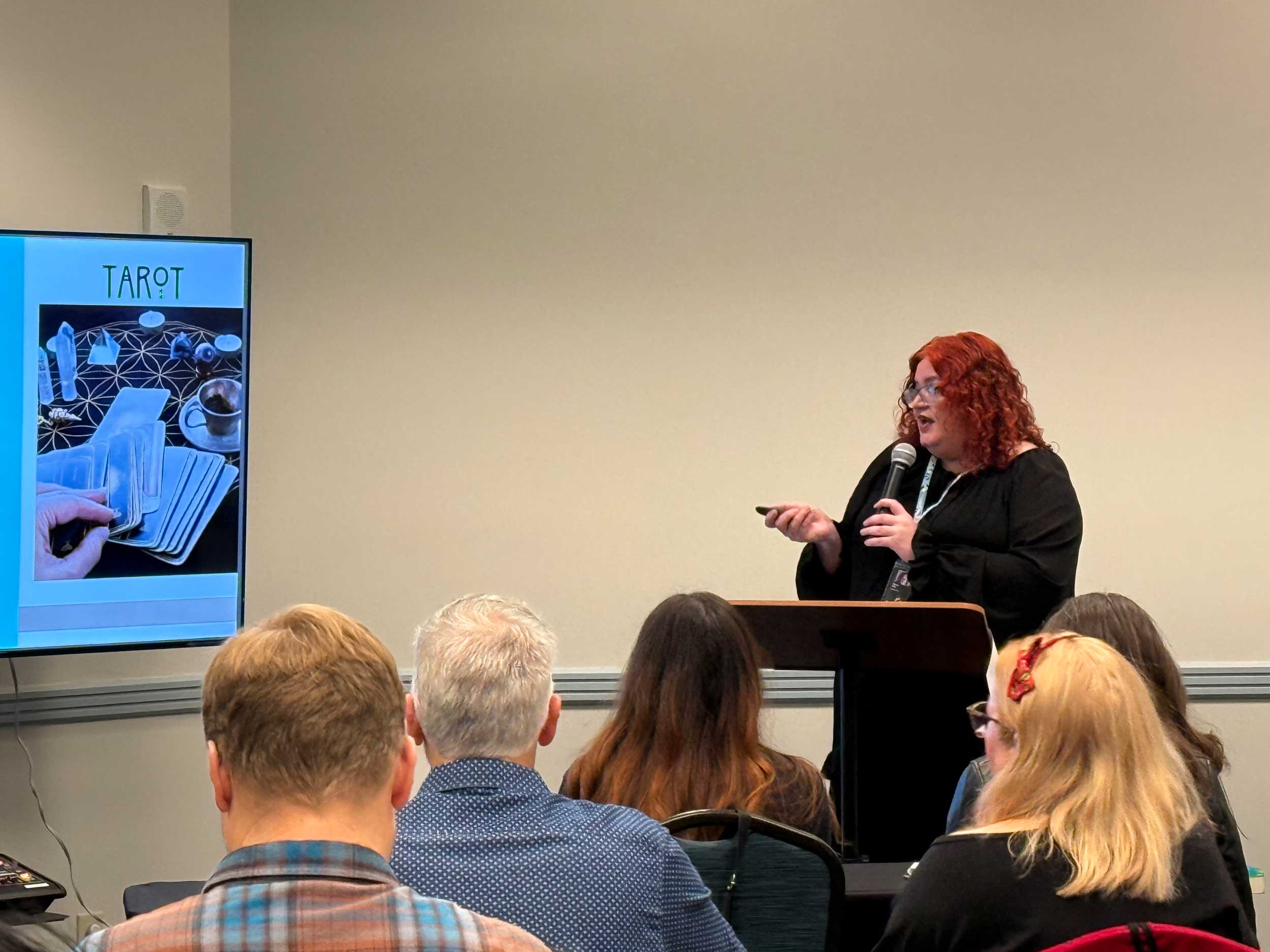 Marion Kirk presenting at StaarCon 5.