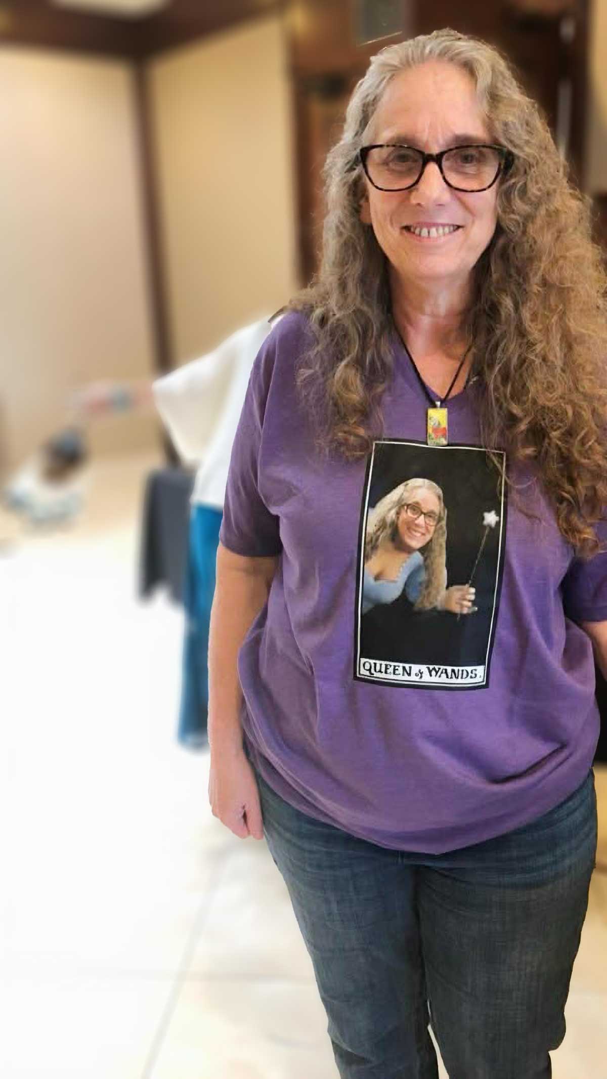 Christiana Gaudet in a Christiana Gaudet tee shirt.