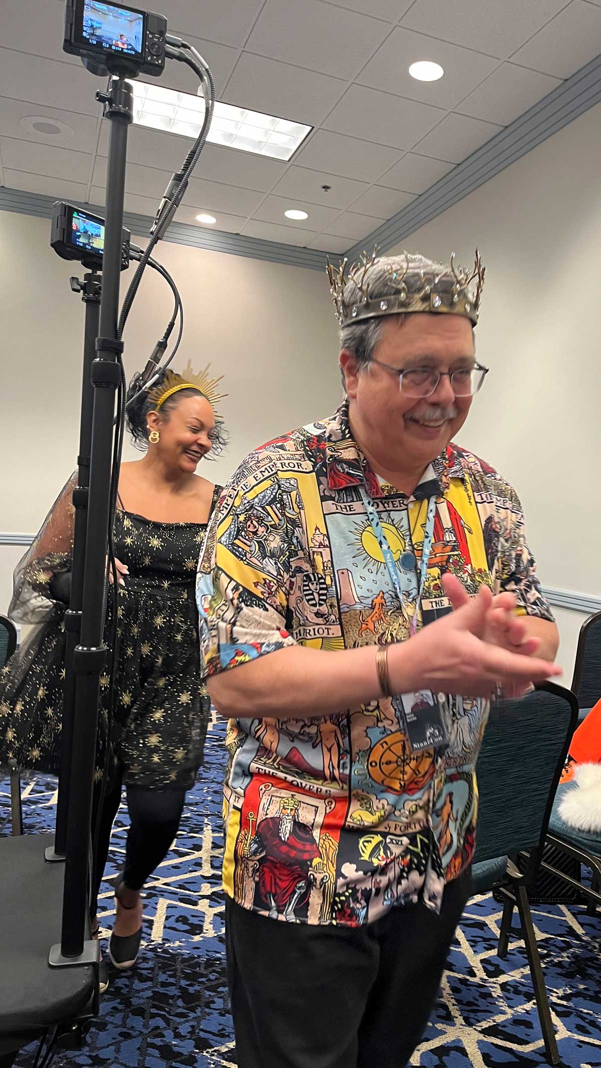 John Sorbo and Mercedes Vasquez at the Bardic Circle at StaarCon 5.